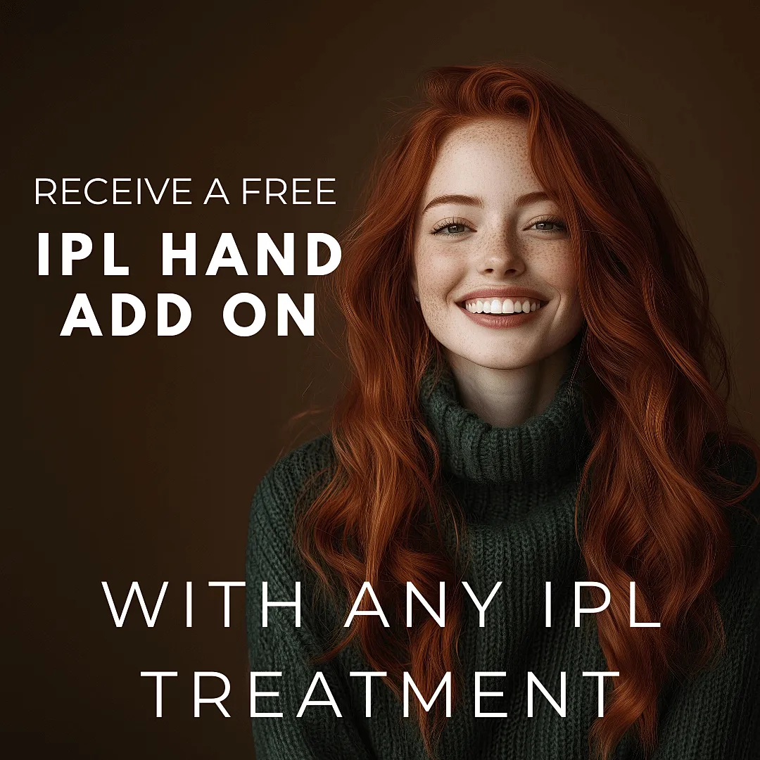 Smiling woman enjoying sunset with promotional text